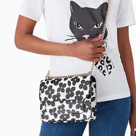 Kate Spade remi graphic blooms flap chain crossbody - Picture 9 of 16